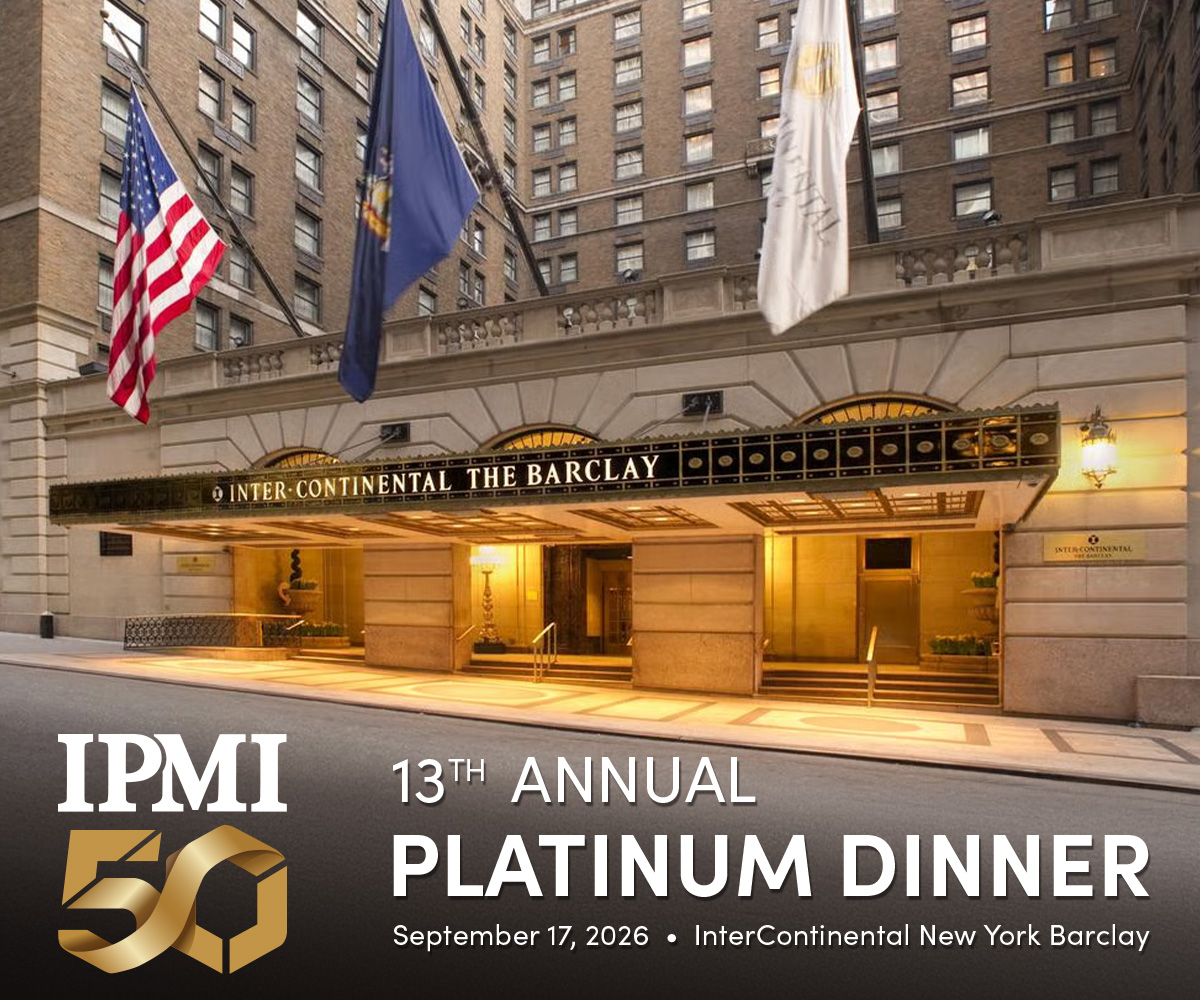 InterContinental New York Barclay — IPMI 13th Annual Platinum Dinner, September 17, 2026