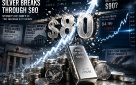 Silver climbs through $80/toz