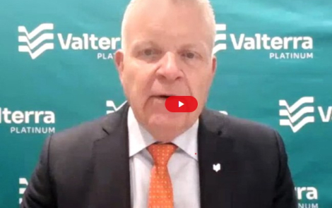 Valterra Platinum CEO Craig Miller interviewed by Mining Weekly's Martin Creamer. 